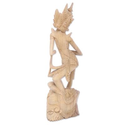 Alternate image for Hand Crafted Balinese Folklore Wood Statuette from Indonesia The Tale of Dewi Ratih