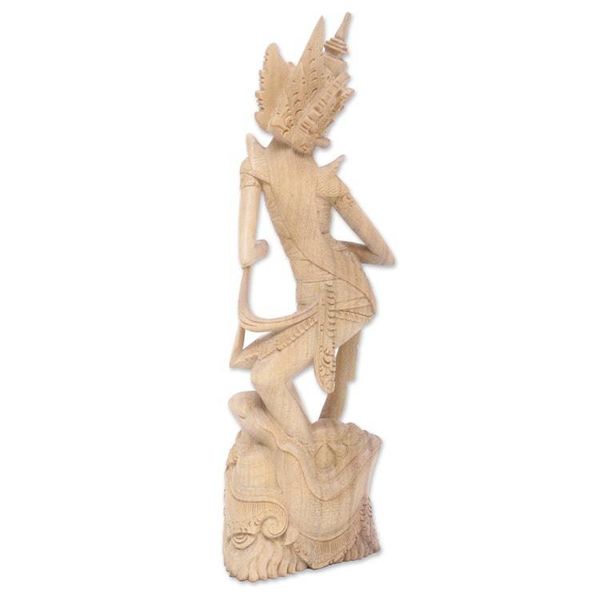 Alternate image for Hand Crafted Balinese Folklore Wood Statuette from Indonesia The Tale of Dewi Ratih
