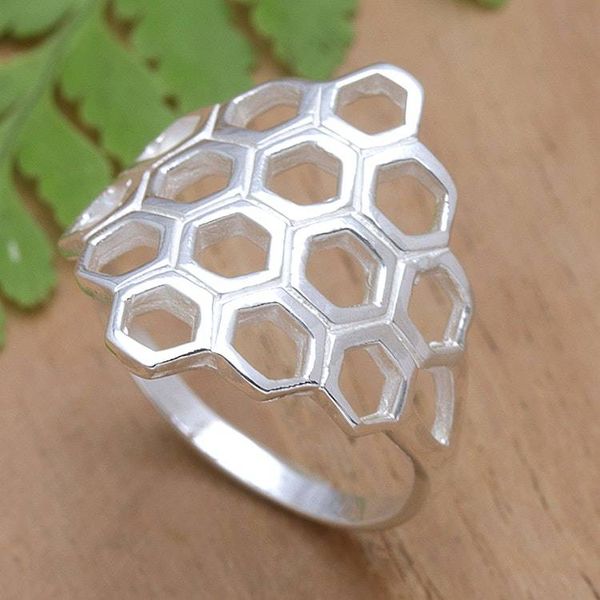 Alternate image for Openwork Modern Sterling Silver Cocktail Ring from Bali Mosaic Frame