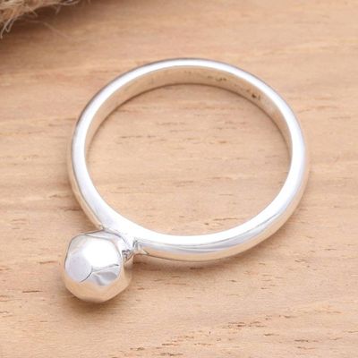 Alternate image for Sterling Silver Bauble Ring from Bali Artisan Singular Idea