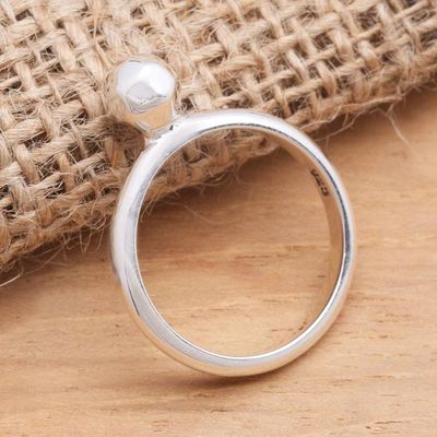 Alternate image for Sterling Silver Bauble Ring from Bali Artisan Singular Idea