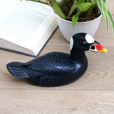 Alternate image for Hand Made Suar Wood Duck Statuette Surf Scoter