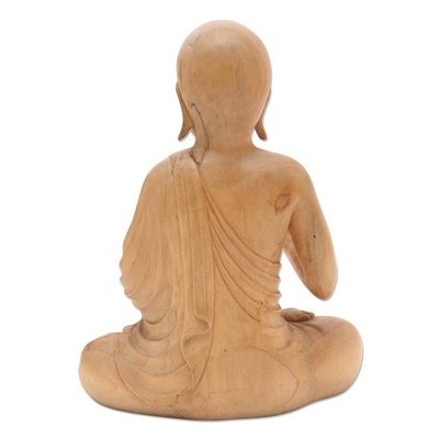 Alternate image for Balinese Crocodile Wood Buddha Statuette Karana Mudra Buddha