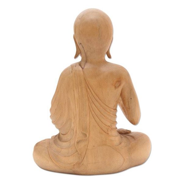 Alternate image for Balinese Crocodile Wood Buddha Statuette Karana Mudra Buddha