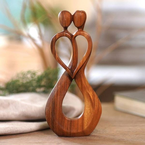 Alternate image for Hand Made Suar Wood Statuette from Bali Caring Partners