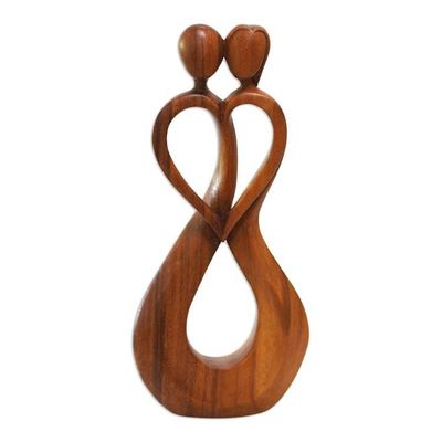 Alternate image for Hand Made Suar Wood Statuette from Bali Caring Partners