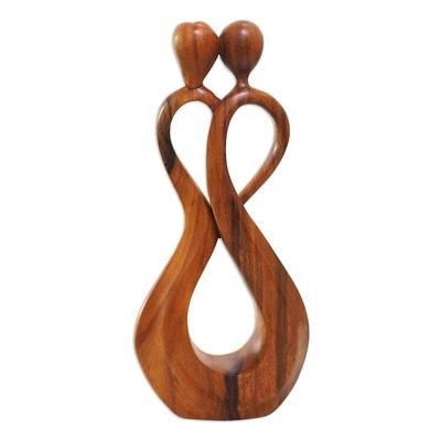 Alternate image for Hand Made Suar Wood Statuette from Bali Caring Partners