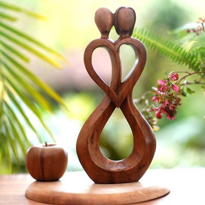 Alternate image for Hand Made Suar Wood Statuette from Bali Caring Partners