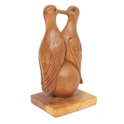 Alternate image for World Peace Project Hand-Carved Wood Dove Sculpture, Bali Save The World