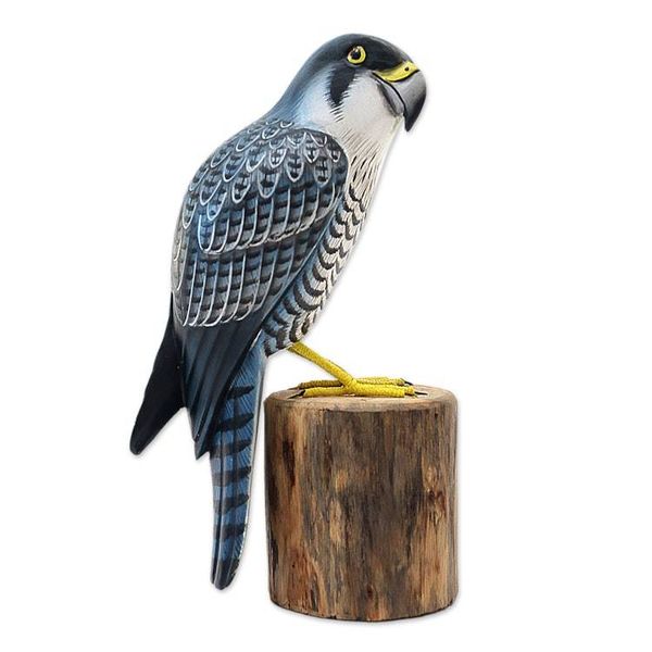Alternate image for Artisan Crafted Bird Sculpture Peregrine