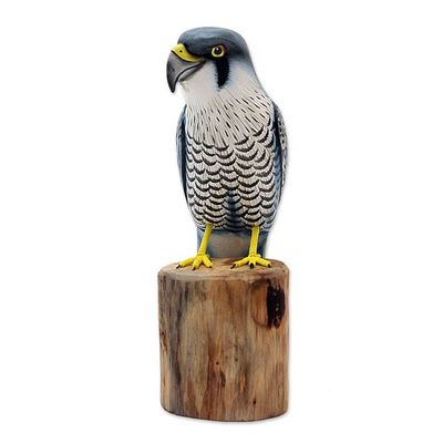 Alternate image for Artisan Crafted Bird Sculpture Peregrine