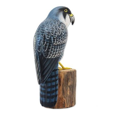 Alternate image for Artisan Crafted Bird Sculpture Peregrine