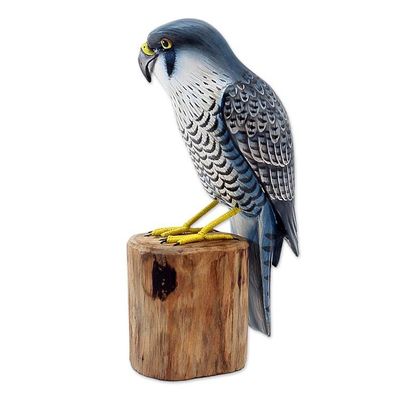 Alternate image for Artisan Crafted Bird Sculpture Peregrine