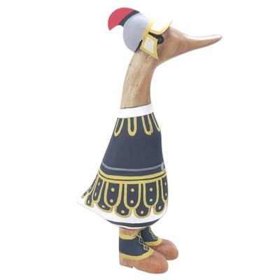 Alternate image for Bamboo and Teak Wood Duck Sculpture in Roman Garments Roman Duck