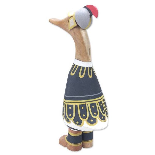 Alternate image for Bamboo and Teak Wood Duck Sculpture in Roman Garments Roman Duck
