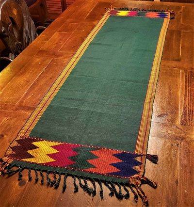 Alternate image for Hand-woven Green Zacualpa Table Runner