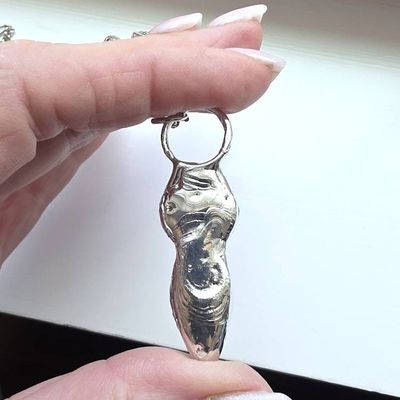 Alternate image for Abalone and Labradorite Necklace, Handmade Blue Green Stone Pendant, Artisan Jewelry