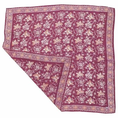 Alternate image for Large 39 Hand Dyed Batik Bandana, 100% Soft Cotton, Royal Flutter