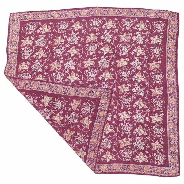 Alternate image for Large 39 Hand Dyed Batik Bandana, 100% Soft Cotton, Royal Flutter