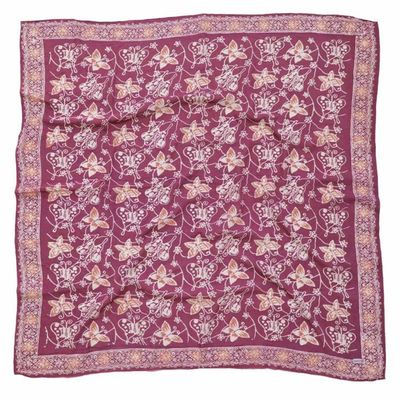 Alternate image for Large 39 Hand Dyed Batik Bandana, 100% Soft Cotton, Royal Flutter