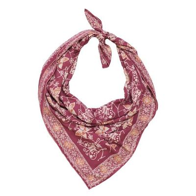 Alternate image for Large 39 Hand Dyed Batik Bandana, 100% Soft Cotton, Royal Flutter