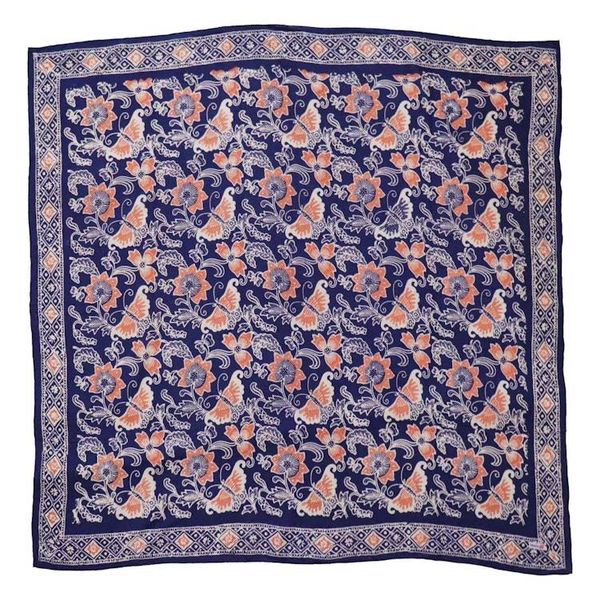 Alternate image for Large 39 Hand Dyed Batik Bandana, 100% Soft Cotton, Passion Flutter