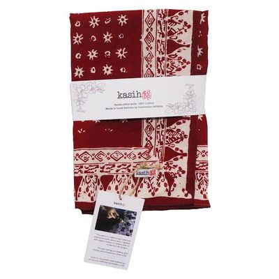 Alternate image for Large 39 Hand Dyed Batik Bandana, 100% Soft Cotton, Celebration