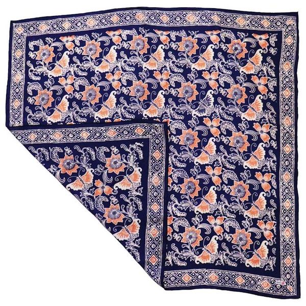 Alternate image for Large 39 Hand Dyed Batik Bandana, 100% Soft Cotton, Passion Flutter