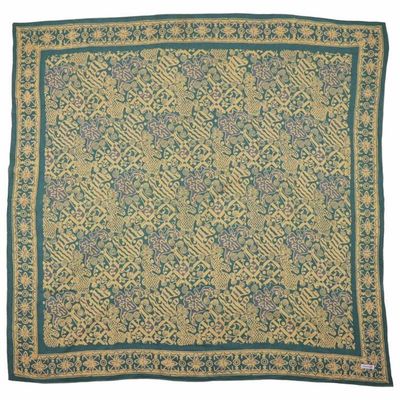 Image for Large 39 Hand Dyed Batik Bandana, 100% Soft Cotton, Abstract Flowers