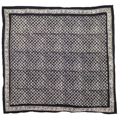 Alternate image for Large 39 Hand Dyed Batik Bandana, 100% Soft Cotton, Horn Beetle, Black White