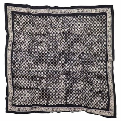 Alternate image for Large 39 Hand Dyed Batik Bandana, 100% Soft Cotton, Horn Beetle, Black White