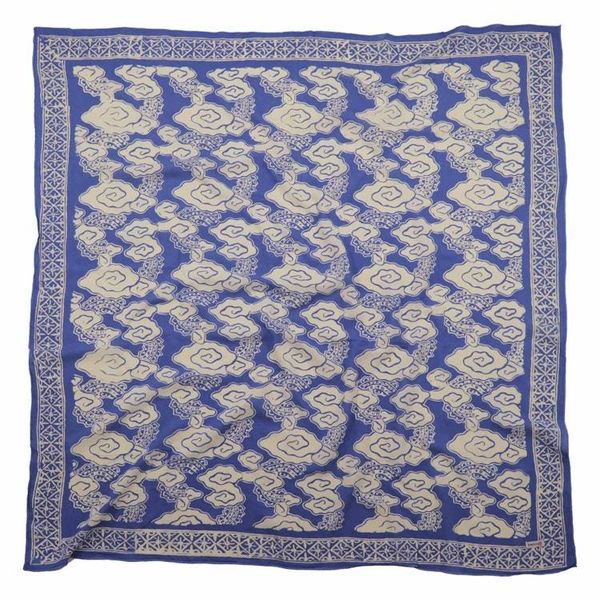 Alternate image for Large 39 Hand Dyed Batik Bandana, 100% Soft Cotton , Pewter Sky