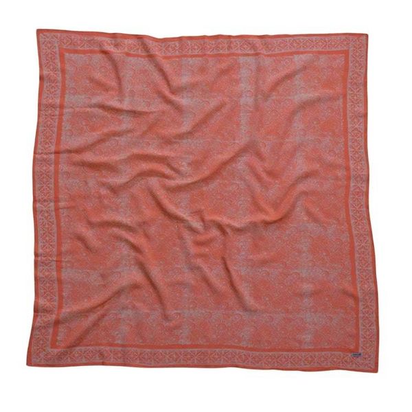 Alternate image for Large 39 Hand Dyed Batik Bandana, 100% Soft Cotton Voile, Golden Iris, Peach, Pink
