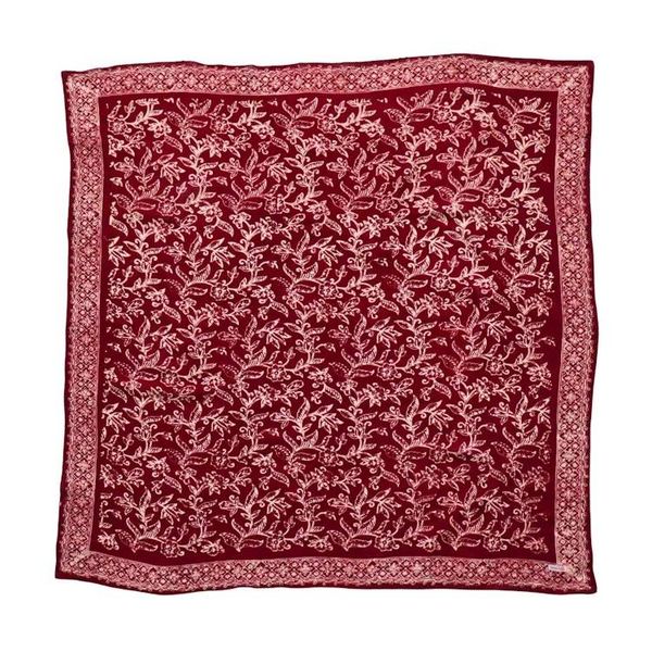 Alternate image for Large 39 Hand Dyed Batik Bandana, 100% Soft Cotton, Cherish, Red, White