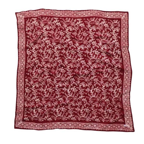 Alternate image for Large 39 Hand Dyed Batik Bandana, 100% Soft Cotton, Cherish, Red, White