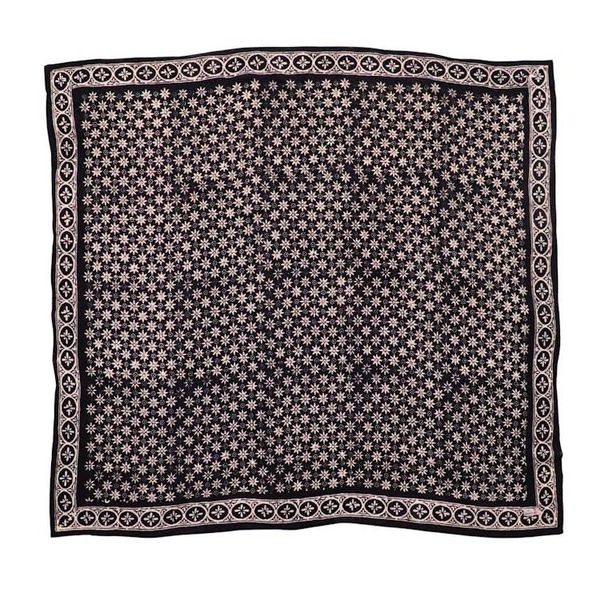 Alternate image for Large 39 Hand Dyed Batik Bandana, 100% Soft Cotton, Black Mirage