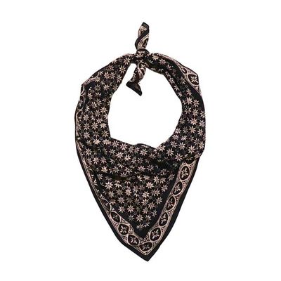 Alternate image for Large 39 Hand Dyed Batik Bandana, 100% Soft Cotton, Black Mirage