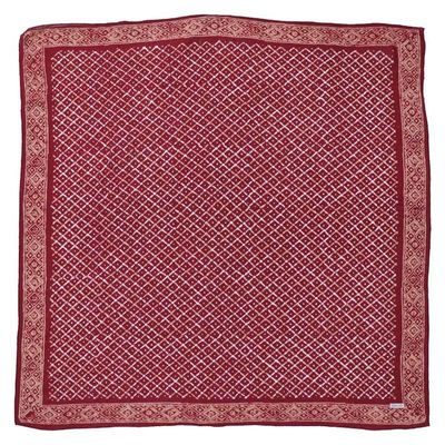 Alternate image for Large 39 Hand Dyed Batik Bandana, 100% Soft Cotton, Crimson Cross, Red, Western Wild Rag