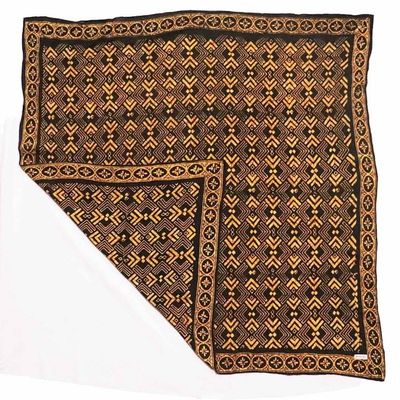 Alternate image for Large 39, Hand Dyed Batik Bandana, Arrow, Brown Black, Oversized, XL