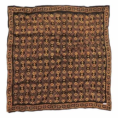 Alternate image for Large 39, Hand Dyed Batik Bandana, Arrow, Brown Black, Oversized, XL