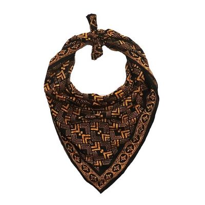 Alternate image for Large 39, Hand Dyed Batik Bandana, Arrow, Brown Black, Oversized, XL