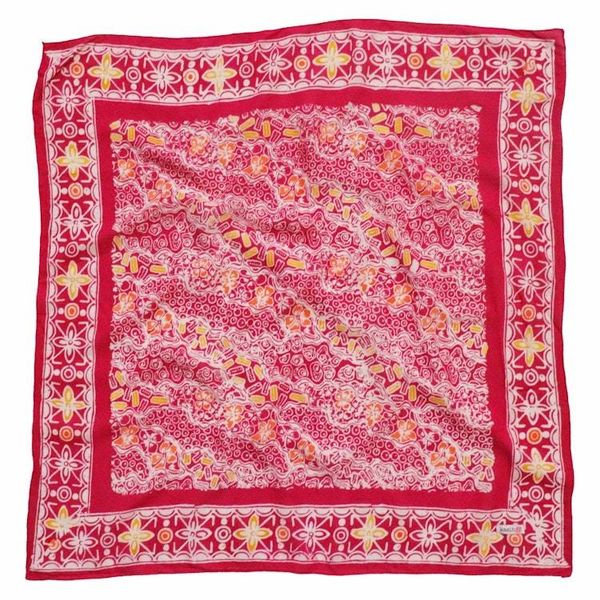 Alternate image for Hand Dyed Batik Bandana, 100% Soft Cotton, Magenta Magic, Pink