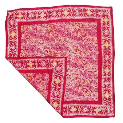 Alternate image for Hand Dyed Batik Bandana, 100% Soft Cotton, Magenta Magic, Pink