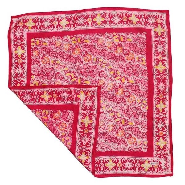 Alternate image for Hand Dyed Batik Bandana, 100% Soft Cotton, Magenta Magic, Pink