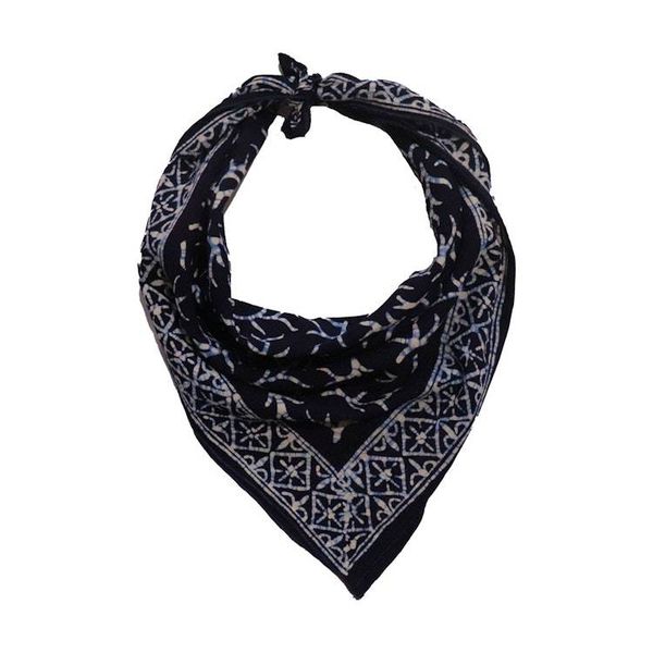Alternate image for Hand Dyed Batik Bandana, 100% Soft Cotton, Mark, Black, White