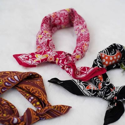 Alternate image for Hand Dyed Batik Bandana, 100% Soft Cotton, Magenta Magic, Pink