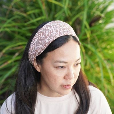 Alternate image for Hand Dyed Batik Bandana, 100% Soft Cotton, Mocha Perfection, Brown, Mocha Mousse