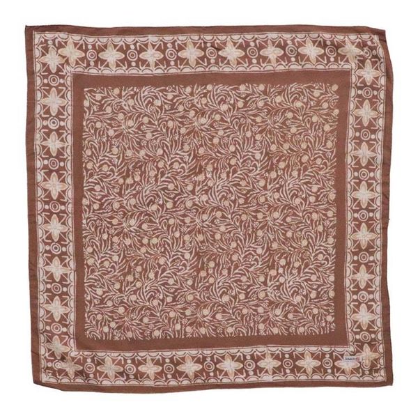 Alternate image for Hand Dyed Batik Bandana, 100% Soft Cotton, Mocha Perfection, Brown, Mocha Mousse