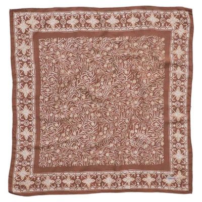 Alternate image for Hand Dyed Batik Bandana, 100% Soft Cotton, Mocha Perfection, Brown, Mocha Mousse