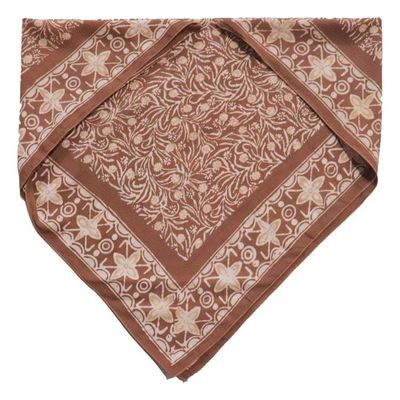 Alternate image for Hand Dyed Batik Bandana, 100% Soft Cotton, Mocha Perfection, Brown, Mocha Mousse